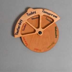 Mirus Toys from Etsy wooden days of week wheel - Montessori